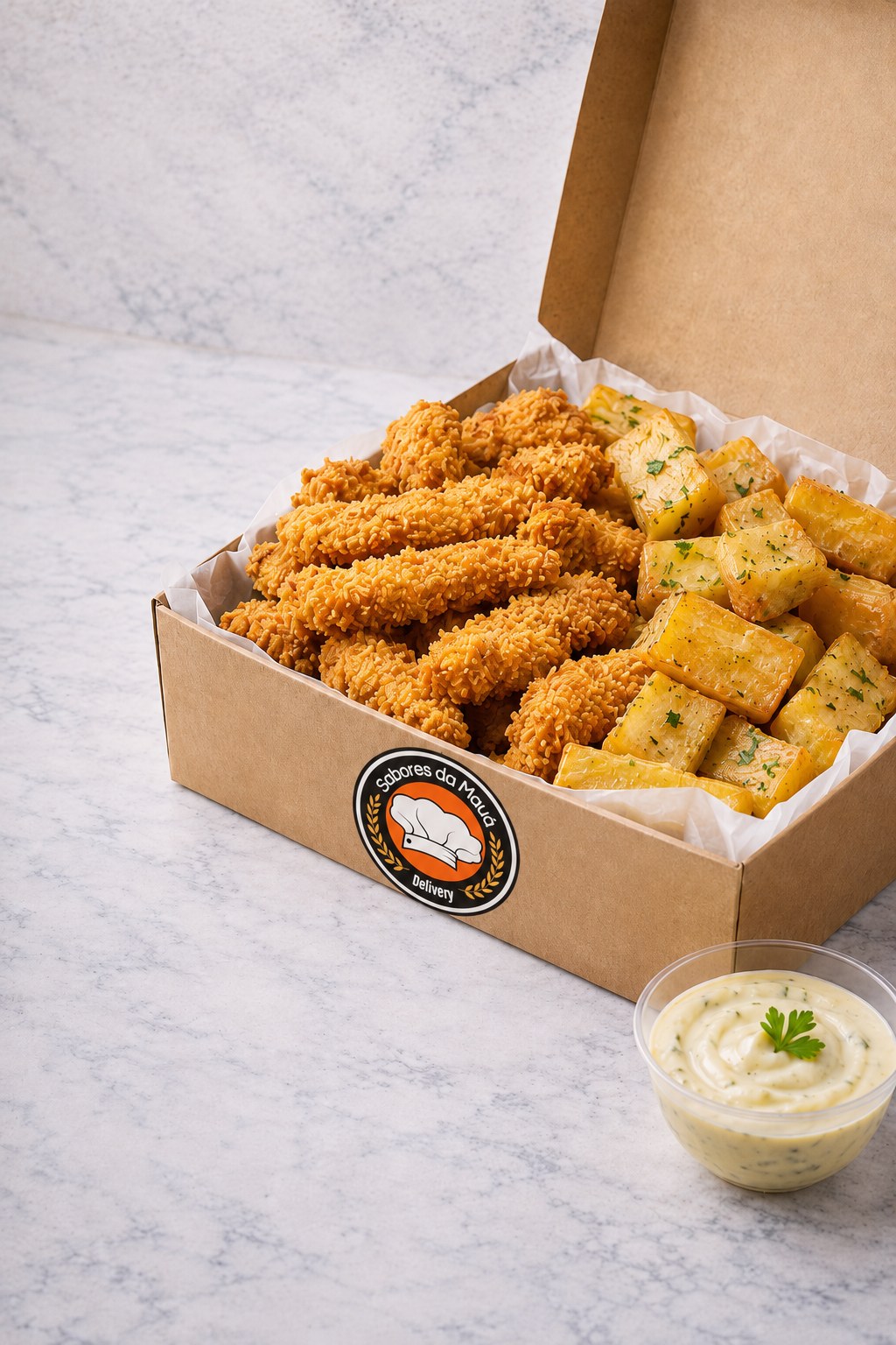 Gurjão de Frango Panko com Aipim na Manteiga